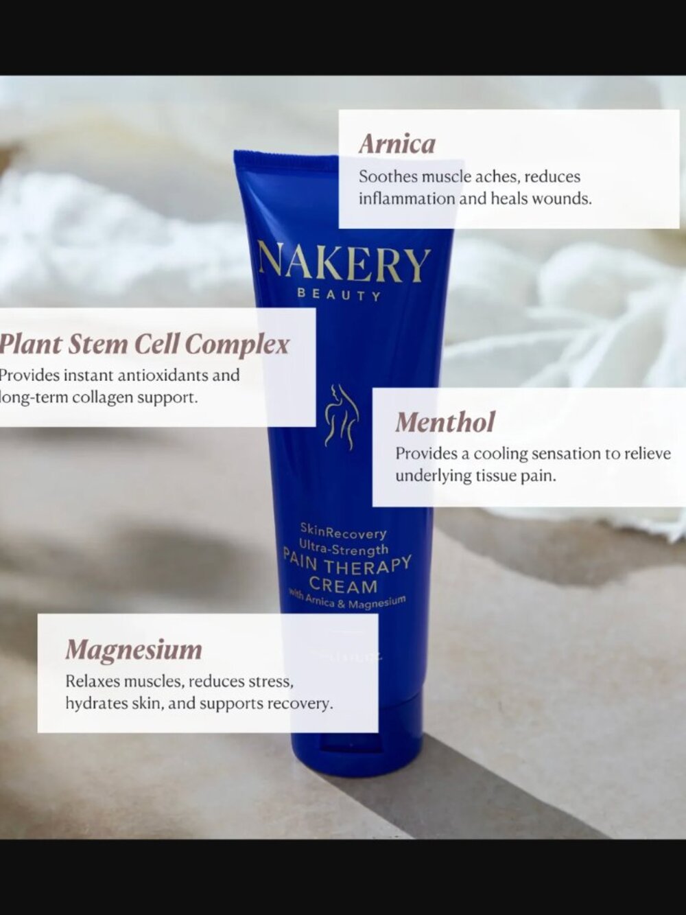 ❣️2/$36 NEW Nakery Beauty SkinRecovery Ultra-Strength Pain Therapy Cream $32.00 - Picture 7 of 8